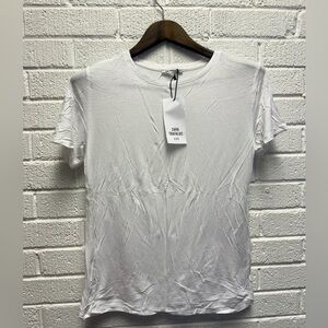 BNWT ZARA Trafaluc White Short Sleeve Top